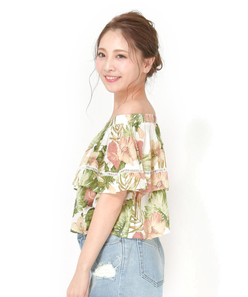 rip curl(リップカール)の「【RIP CURL リップカール】レディース プリント柄 オフショルダーブラウス(シャツ/ブラウス・レディース・ホワイト/イエロー・MEDIUM)」の10枚目の写真