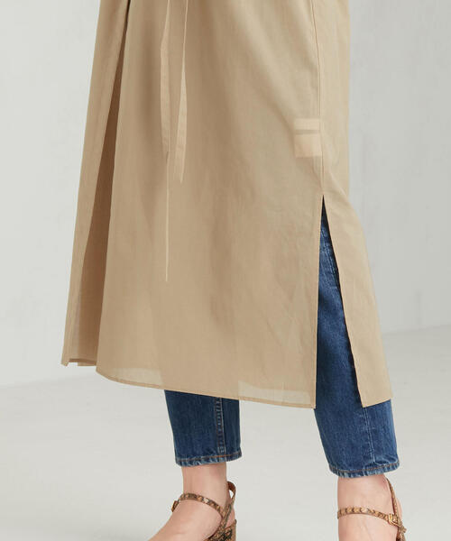 green label relaxing(グリーンレーベルリラクシング)の「FM ショートスリーブ シャツディガン(シャツワンピース・レディース・ブラック/ベージュ/ケリー・FREE)」の16枚目の写真