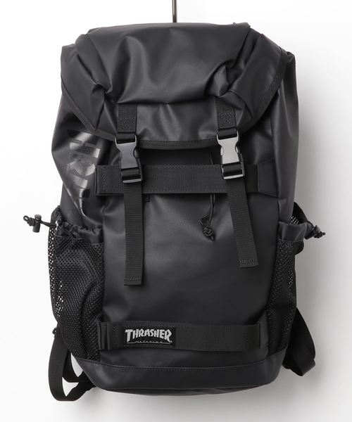 THRASHER(スラッシャー)の「デイパック THRASHER スラッシャー(バックパック/リュック・メンズ・ブラック/ブラック×イエロー・FREE)」の2枚目の写真