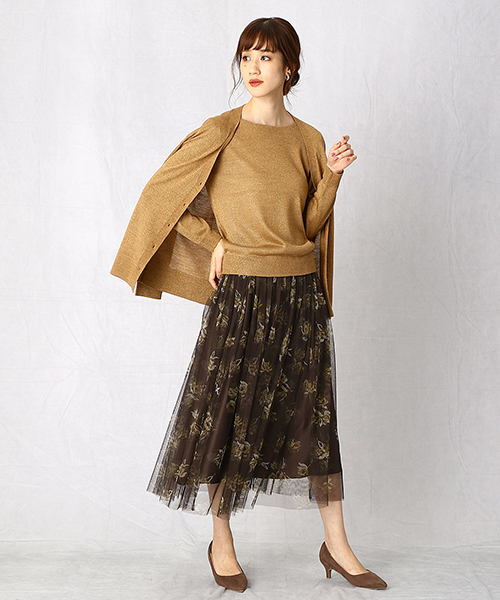 Comme　Ca　Mature（コムサマチュア）の「《ウォッシャブル》ボートネック ニットプルオーバー（ニット/セーター・レディース・ライトグレー/パープル/ネイビー/キャメル・MEDIUM/LARGE）」の5枚目の写真