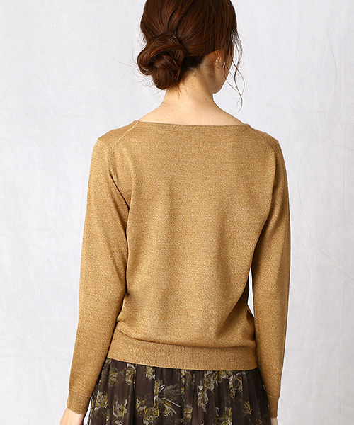 Comme　Ca　Mature（コムサマチュア）の「《ウォッシャブル》ボートネック ニットプルオーバー（ニット/セーター・レディース・ライトグレー/パープル/ネイビー/キャメル・MEDIUM/LARGE）」の10枚目の写真