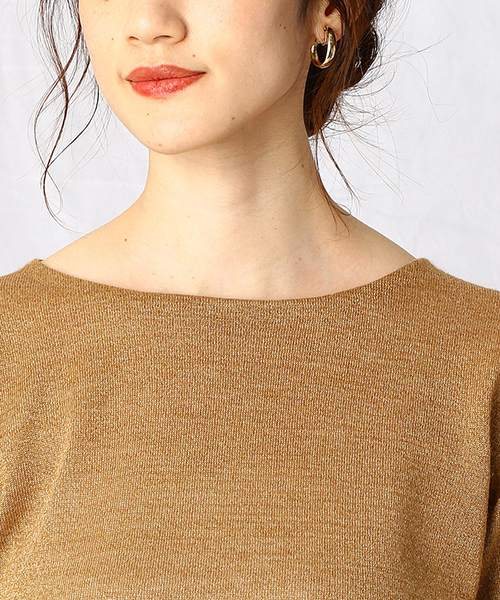 Comme　Ca　Mature（コムサマチュア）の「《ウォッシャブル》ボートネック ニットプルオーバー（ニット/セーター・レディース・ライトグレー/パープル/ネイビー/キャメル・MEDIUM/LARGE）」の11枚目の写真