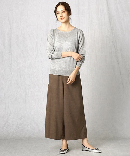 Comme　Ca　Mature（コムサマチュア）の「《ウォッシャブル》ボートネック ニットプルオーバー（ニット/セーター・レディース・ライトグレー/パープル/ネイビー/キャメル・MEDIUM/LARGE）」の12枚目の写真