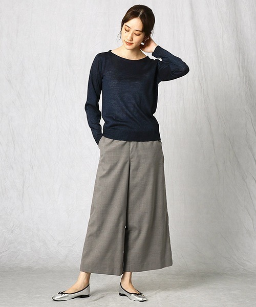 Comme　Ca　Mature（コムサマチュア）の「《ウォッシャブル》ボートネック ニットプルオーバー（ニット/セーター・レディース・ライトグレー/パープル/ネイビー/キャメル・MEDIUM/LARGE）」の19枚目の写真