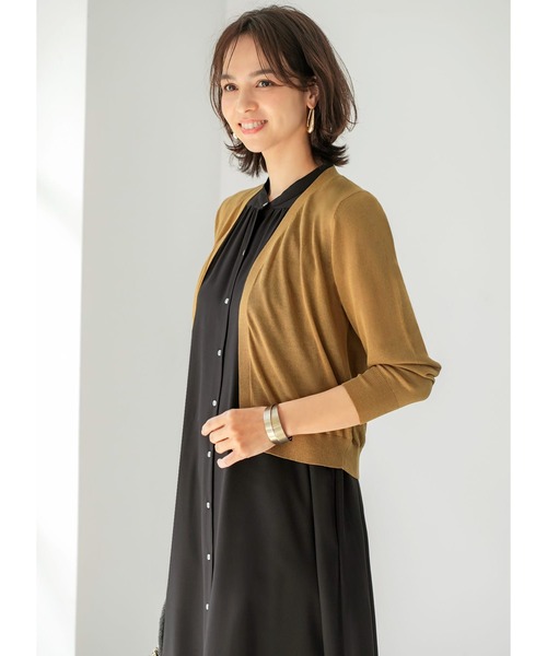 STYLE DELI(スタイルデリ)の「【ウエスト丈】シアーサマーカーディガンB(カーディガン/ボレロ・レディース・ミント/イエロー系その他/グレイッシュベージュ/ブラウン/ネイビー/ブラック・FREE)」の18枚目の写真