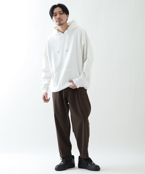 ZIP FIVE(ジップファイブ)の「【ZIP FIVE】裏ボアビッグプルパーカー(パーカー・メンズ・ホワイト/ブラック/ベージュ/ブラウン/グレー/オリーブ・MEDIUM/LARGE)」の7枚目の写真