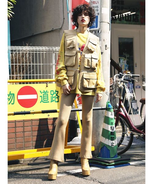 jouetie（ジュエティ）の「ニットリブフィットフレアパンツ（その他パンツ・レディース・ブラック/ベージュ/パープル/グレー/ピンク・MEDIUM）」の11枚目の写真