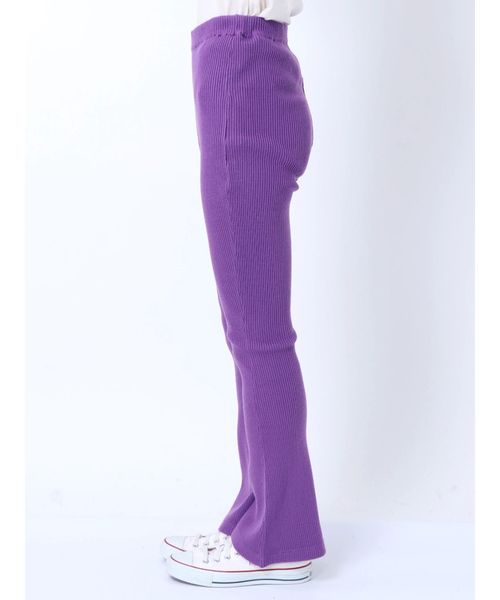 jouetie（ジュエティ）の「ニットリブフィットフレアパンツ（その他パンツ・レディース・ブラック/ベージュ/パープル/グレー/ピンク・MEDIUM）」の14枚目の写真