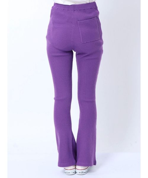 jouetie（ジュエティ）の「ニットリブフィットフレアパンツ（その他パンツ・レディース・ブラック/ベージュ/パープル/グレー/ピンク・MEDIUM）」の15枚目の写真