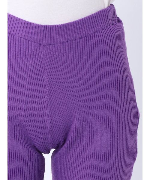 jouetie（ジュエティ）の「ニットリブフィットフレアパンツ（その他パンツ・レディース・ブラック/ベージュ/パープル/グレー/ピンク・MEDIUM）」の16枚目の写真