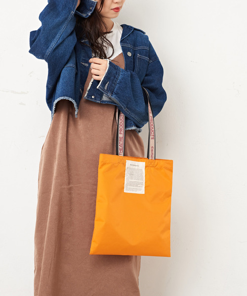 THEATRE PRODUCTS(シアタープロダクツ)の「【THEATRE PRODUCTS】≪Dailyrusset別注≫ジャカードテープフラットトートバッグ(トートバッグ)」|オレンジ