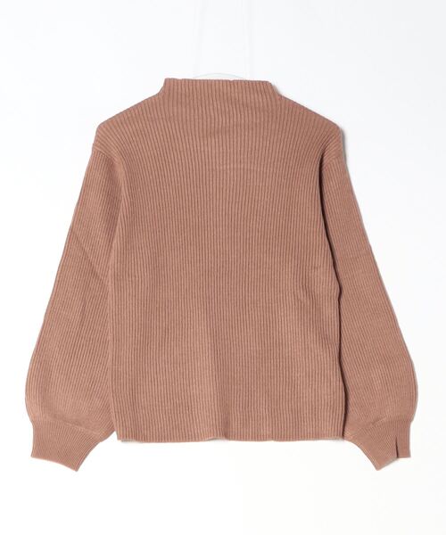 STYLEBLOCK(スタイルブロック)の「リブ編みボトルネックボリューム袖ニットセーター(ニット/セーター・レディース・ピンク系その他/ブラウン系その他/ミックスグレー/オフホワイト/ベージュ/ダークグリーン/ブラック・M)」の1枚目の写真