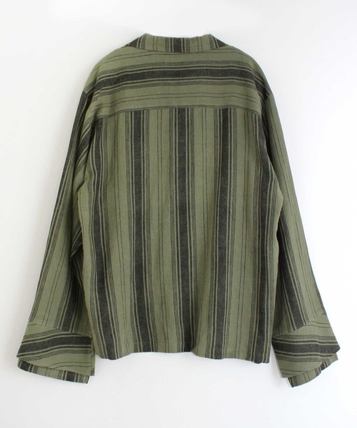 RNA（アールエヌエー）の「B2545 ストライプフレアカフスシャツ（シャツ/ブラウス・レディース・ホワイト/カーキ/ピンク・MEDIUM）」の6枚目の写真