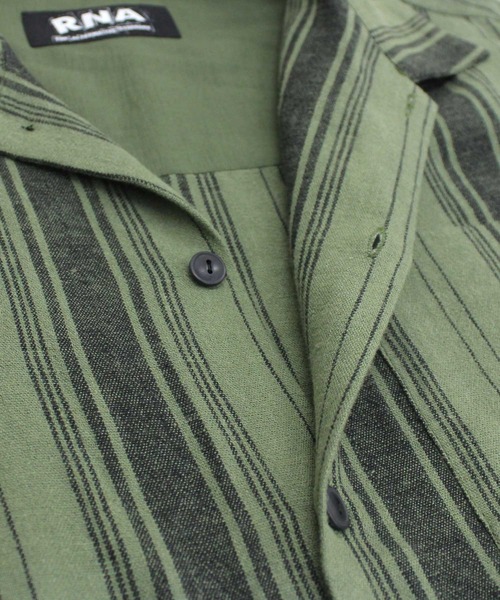RNA（アールエヌエー）の「B2545 ストライプフレアカフスシャツ（シャツ/ブラウス・レディース・ホワイト/カーキ/ピンク・MEDIUM）」の20枚目の写真