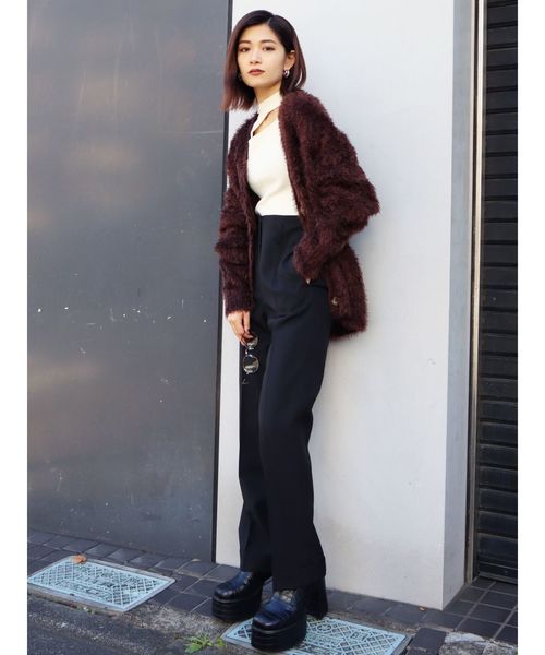 EMODA(エモダ)の「カッティングタイトニット(ニット/セーター・レディース・ホワイト/ブラック/ライム/キャメル・FREE)」の20枚目の写真