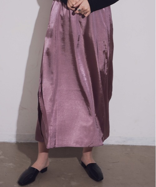 Aunt Marie's（アントマリーズ）の「AUNT MARIE'S 後ろリボンサテンキャミワンピース（ワンピース・レディース・ブラック/パープル/カーキ・FREE）」の20枚目の写真