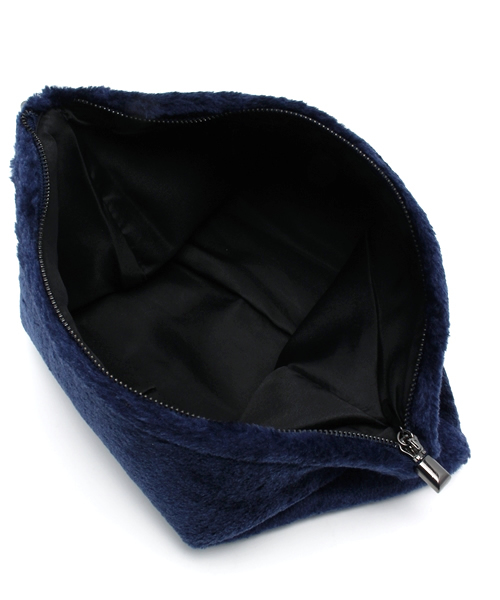 ROSE BUD（ローズバッド）の「(LL ACCESSORIES)B1683 FUR/SQ CLUTCH BAG（クラッチバッグ・レディース・ブラック/クリーム/ブルー・ONE SIZE）」の7枚目の写真