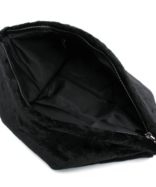 ROSE BUD（ローズバッド）の「(LL ACCESSORIES)B1683 FUR/SQ CLUTCH BAG（クラッチバッグ・レディース・ブラック/クリーム/ブルー・ONE SIZE）」の9枚目の写真