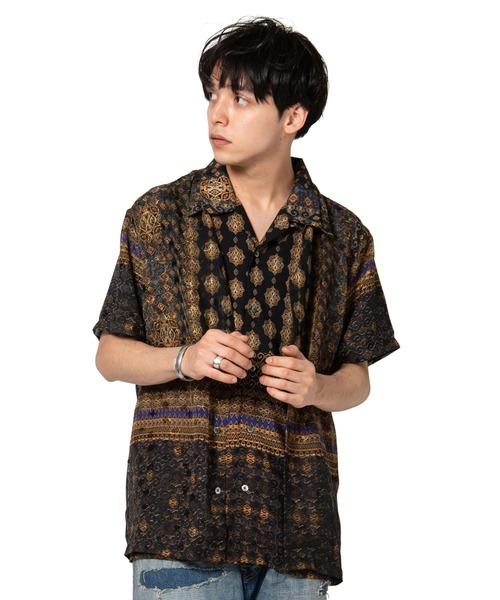 glamb(グラム)の「Longley SH / ロングリーシャツ(シャツ/ブラウス・メンズ・レッド/ブラック・1/2/3/4/0)」の2枚目の写真