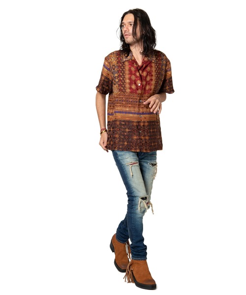 glamb(グラム)の「Longley SH / ロングリーシャツ(シャツ/ブラウス・メンズ・レッド/ブラック・1/2/3/4/0)」の4枚目の写真