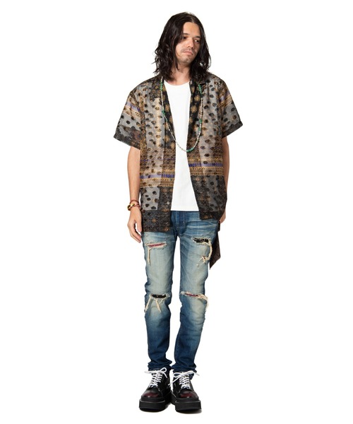 glamb(グラム)の「Longley SH / ロングリーシャツ(シャツ/ブラウス・メンズ・レッド/ブラック・1/2/3/4/0)」の5枚目の写真