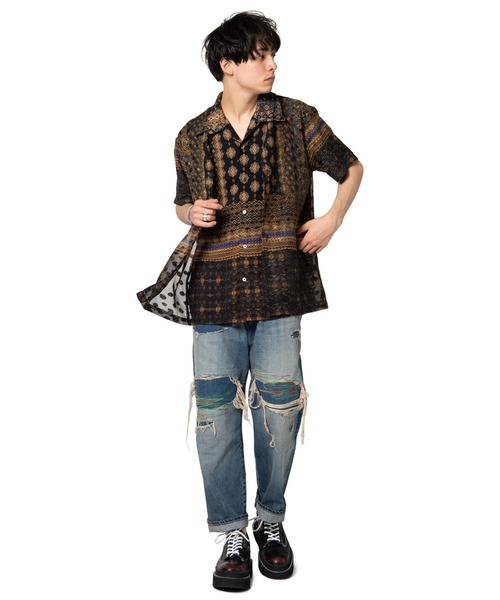 glamb(グラム)の「Longley SH / ロングリーシャツ(シャツ/ブラウス・メンズ・レッド/ブラック・1/2/3/4/0)」の8枚目の写真