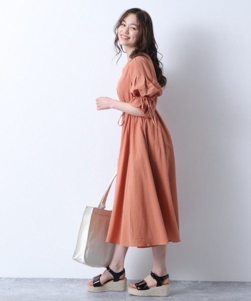 Heather（ヘザー）の「ソデボリュームコットンワンピース　886599（ワンピース・レディース・オレンジ系その他/ベージュ系その他/グリーン系その他・FREE）」の13枚目の写真