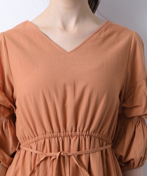 Heather（ヘザー）の「ソデボリュームコットンワンピース　886599（ワンピース・レディース・オレンジ系その他/ベージュ系その他/グリーン系その他・FREE）」の9枚目の写真