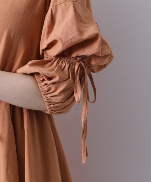 Heather（ヘザー）の「ソデボリュームコットンワンピース　886599（ワンピース・レディース・オレンジ系その他/ベージュ系その他/グリーン系その他・FREE）」の15枚目の写真