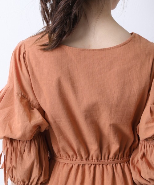 Heather（ヘザー）の「ソデボリュームコットンワンピース　886599（ワンピース・レディース・オレンジ系その他/ベージュ系その他/グリーン系その他・FREE）」の11枚目の写真