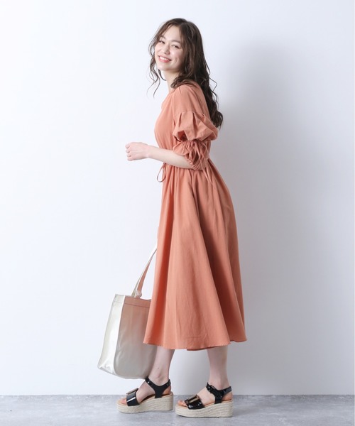 Heather（ヘザー）の「ソデボリュームコットンワンピース　886599（ワンピース・レディース・オレンジ系その他/ベージュ系その他/グリーン系その他・FREE）」の18枚目の写真