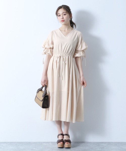 Heather（ヘザー）の「ソデボリュームコットンワンピース　886599（ワンピース・レディース・オレンジ系その他/ベージュ系その他/グリーン系その他・FREE）」の20枚目の写真