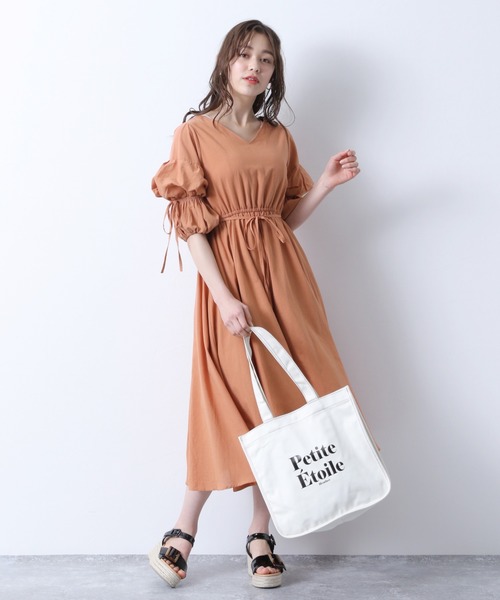 Heather（ヘザー）の「ソデボリュームコットンワンピース　886599（ワンピース・レディース・オレンジ系その他/ベージュ系その他/グリーン系その他・FREE）」の7枚目の写真