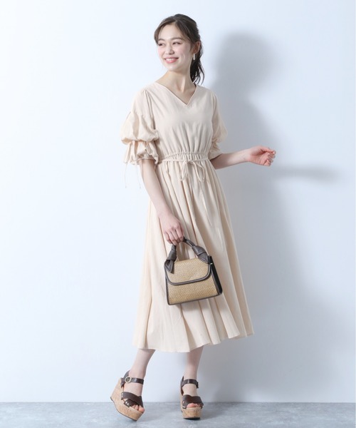 Heather（ヘザー）の「ソデボリュームコットンワンピース　886599（ワンピース・レディース・オレンジ系その他/ベージュ系その他/グリーン系その他・FREE）」の22枚目の写真