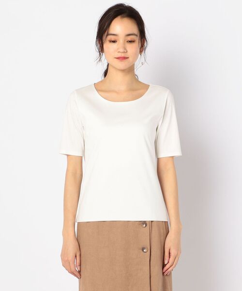 NOLLEY’S(ノーリーズ)の「スムースダブルTシャツ(Tシャツ/カットソー・レディース・ブラック/ベージュ/ホワイト・36/38)」の13枚目の写真