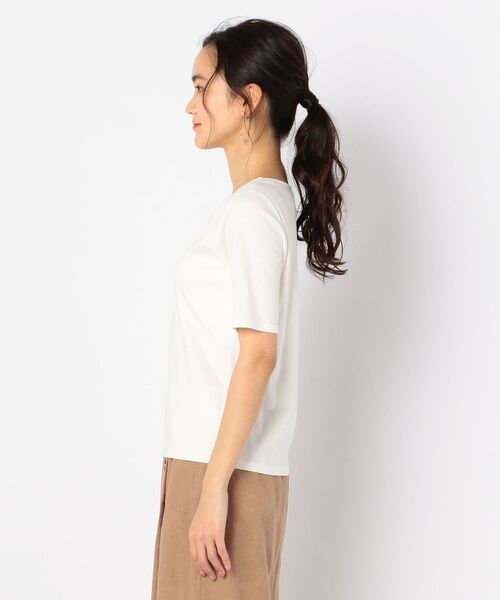 NOLLEY’S(ノーリーズ)の「スムースダブルTシャツ(Tシャツ/カットソー・レディース・ブラック/ベージュ/ホワイト・36/38)」の12枚目の写真