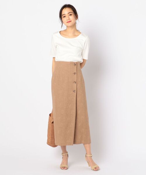 NOLLEY’S(ノーリーズ)の「スムースダブルTシャツ(Tシャツ/カットソー・レディース・ブラック/ベージュ/ホワイト・36/38)」の4枚目の写真