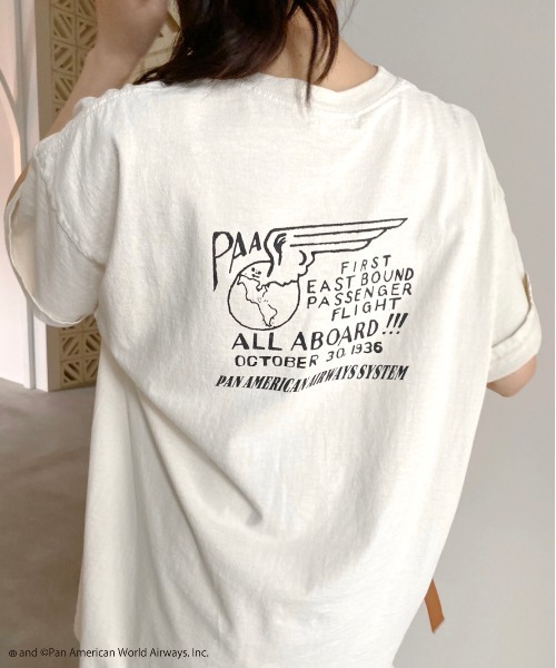 Ameri（アメリ）の「PAN AM LOOSE TEE（Tシャツ/カットソー・レディース・ホワイト/スミクロ・FREE）」の20枚目の写真