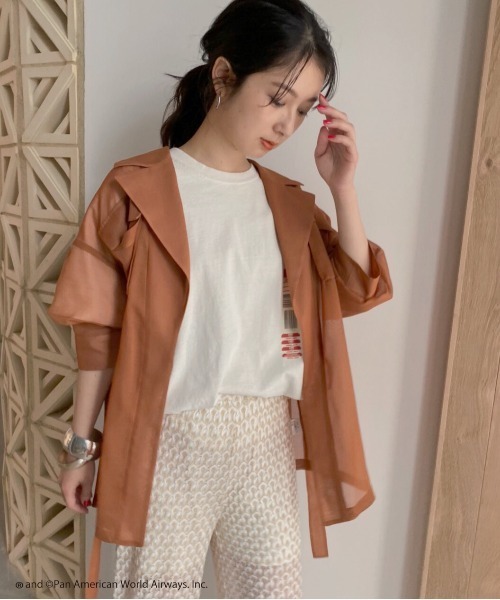 Ameri（アメリ）の「PAN AM LOOSE TEE（Tシャツ/カットソー・レディース・ホワイト/スミクロ・FREE）」の19枚目の写真