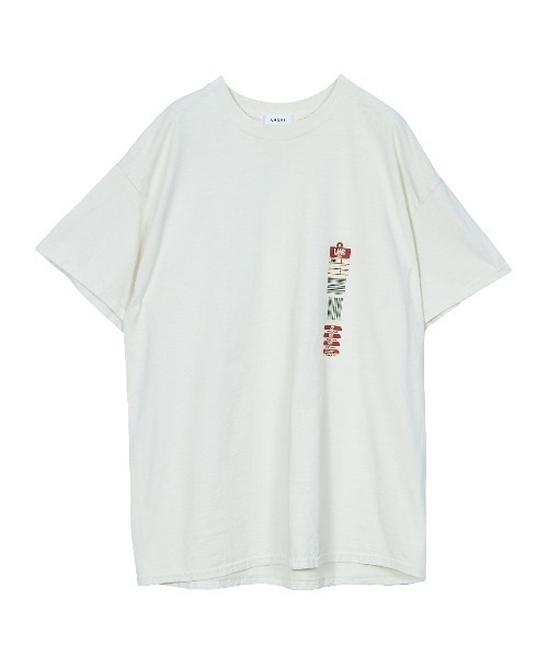 Ameri（アメリ）の「PAN AM LOOSE TEE（Tシャツ/カットソー・レディース・ホワイト/スミクロ・FREE）」の8枚目の写真