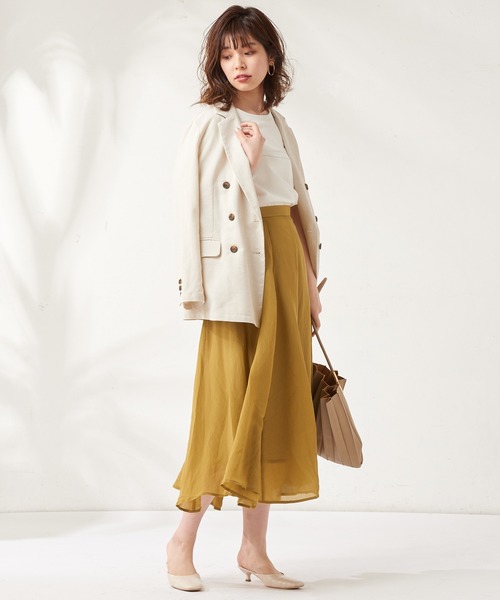 natural couture(ナチュラルクチュール)の「お上品8枚接ぎカラースカート(スカート・レディース・ブラウン/イエロー/ラベンダー/ライトベージュ・FREE)」の15枚目の写真