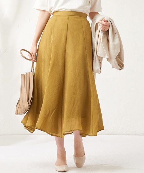 natural couture(ナチュラルクチュール)の「お上品8枚接ぎカラースカート(スカート・レディース・ブラウン/イエロー/ラベンダー/ライトベージュ・FREE)」の14枚目の写真