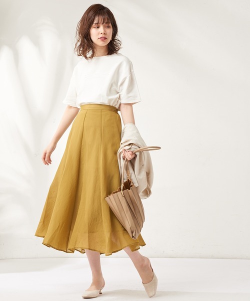 natural couture(ナチュラルクチュール)の「お上品8枚接ぎカラースカート(スカート・レディース・ブラウン/イエロー/ラベンダー/ライトベージュ・FREE)」の16枚目の写真