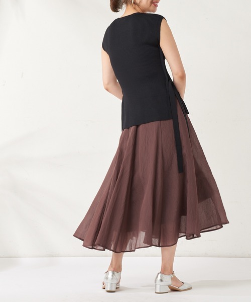 natural couture(ナチュラルクチュール)の「お上品8枚接ぎカラースカート(スカート・レディース・ブラウン/イエロー/ラベンダー/ライトベージュ・FREE)」の5枚目の写真