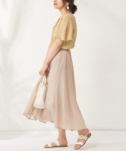 natural couture(ナチュラルクチュール)の「お上品8枚接ぎカラースカート(スカート・レディース・ブラウン/イエロー/ラベンダー/ライトベージュ・FREE)」の8枚目の写真