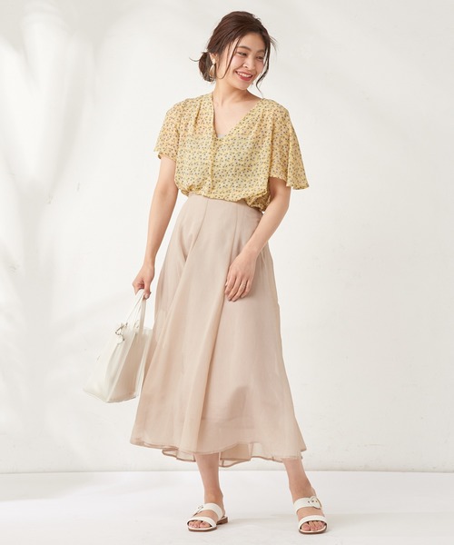 natural couture(ナチュラルクチュール)の「お上品8枚接ぎカラースカート(スカート・レディース・ブラウン/イエロー/ラベンダー/ライトベージュ・FREE)」の9枚目の写真