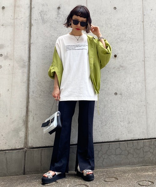 PAGEBOY(ページボーイ)の「シアーフードブルゾン(ブルゾン・レディース・ブラック/イエロー系その他/グレイッシュベージュ・FREE)」の9枚目の写真