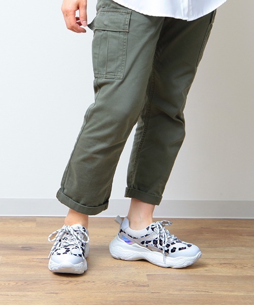 coca(ANDEX shoes product)(コカ)の「超軽量 厚底 アニマル柄 ダッドスニーカー(スニーカー・レディース・ブルー/ホワイト/ブラック・24.5cm/23cm/23.5cm/24cm)」の7枚目の写真