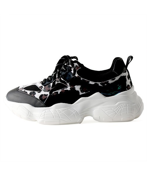 coca(ANDEX shoes product)(コカ)の「超軽量 厚底 アニマル柄 ダッドスニーカー(スニーカー・レディース・ブルー/ホワイト/ブラック・24.5cm/23cm/23.5cm/24cm)」の6枚目の写真