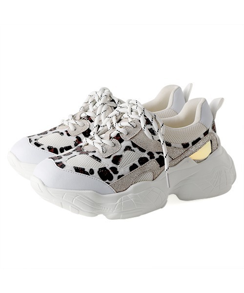 coca(ANDEX shoes product)(コカ)の「超軽量 厚底 アニマル柄 ダッドスニーカー(スニーカー・レディース・ブルー/ホワイト/ブラック・24.5cm/23cm/23.5cm/24cm)」の10枚目の写真